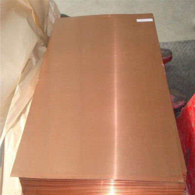 Feuille rouge mince 0.8mm de plat de cuivre de H65 H62 C1100 à 55mm 1500X 3050 millimètres