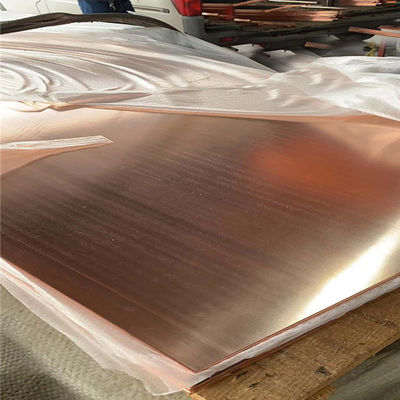 Feuille rouge mince 0.8mm de plat de cuivre de H65 H62 C1100 à 55mm 1500X 3050 millimètres
