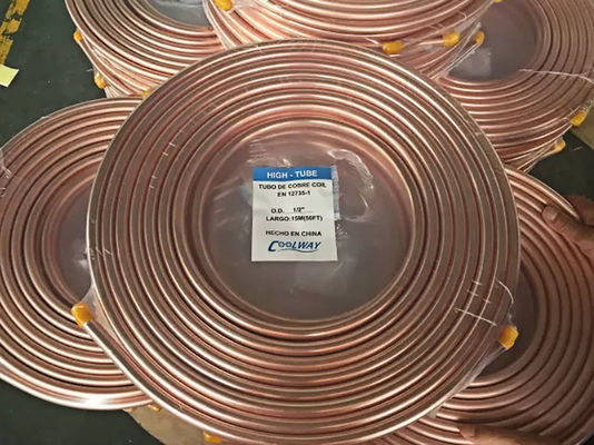 Tube de cuivre pur de la blessure H65 22mm de bobine de cuivre de niveau de tuyau pour la crêpe