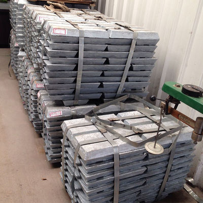 Lingots de zinc de grande pureté 99,995% 99,99% 99,9% ne pas saupoudrer brillant argenté