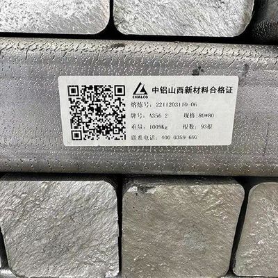 Vente a356.2 blanc argenté a7 99,7% d'usine de la Chine 99,999% lingots en aluminium d'alliage de magnésium